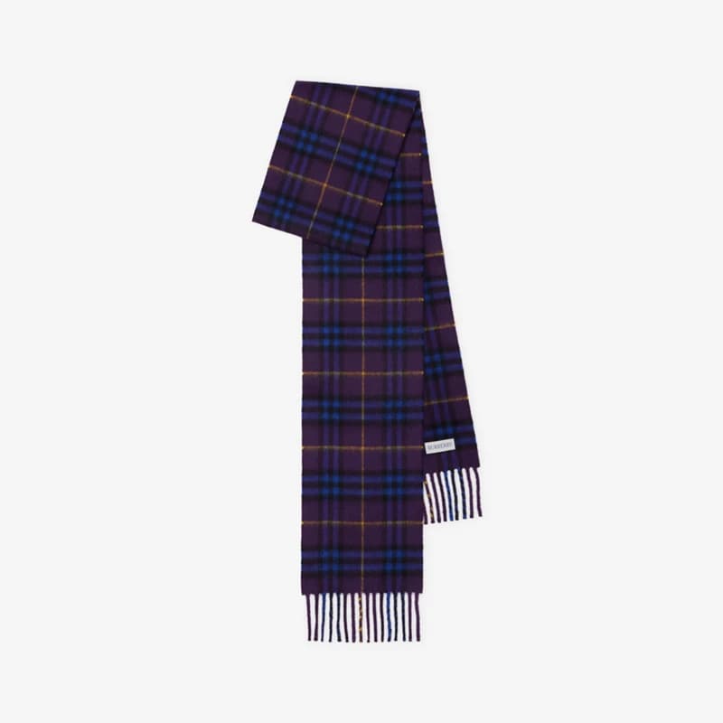 Burberry: Narrow Check Cashmere Scarf, Ribbon