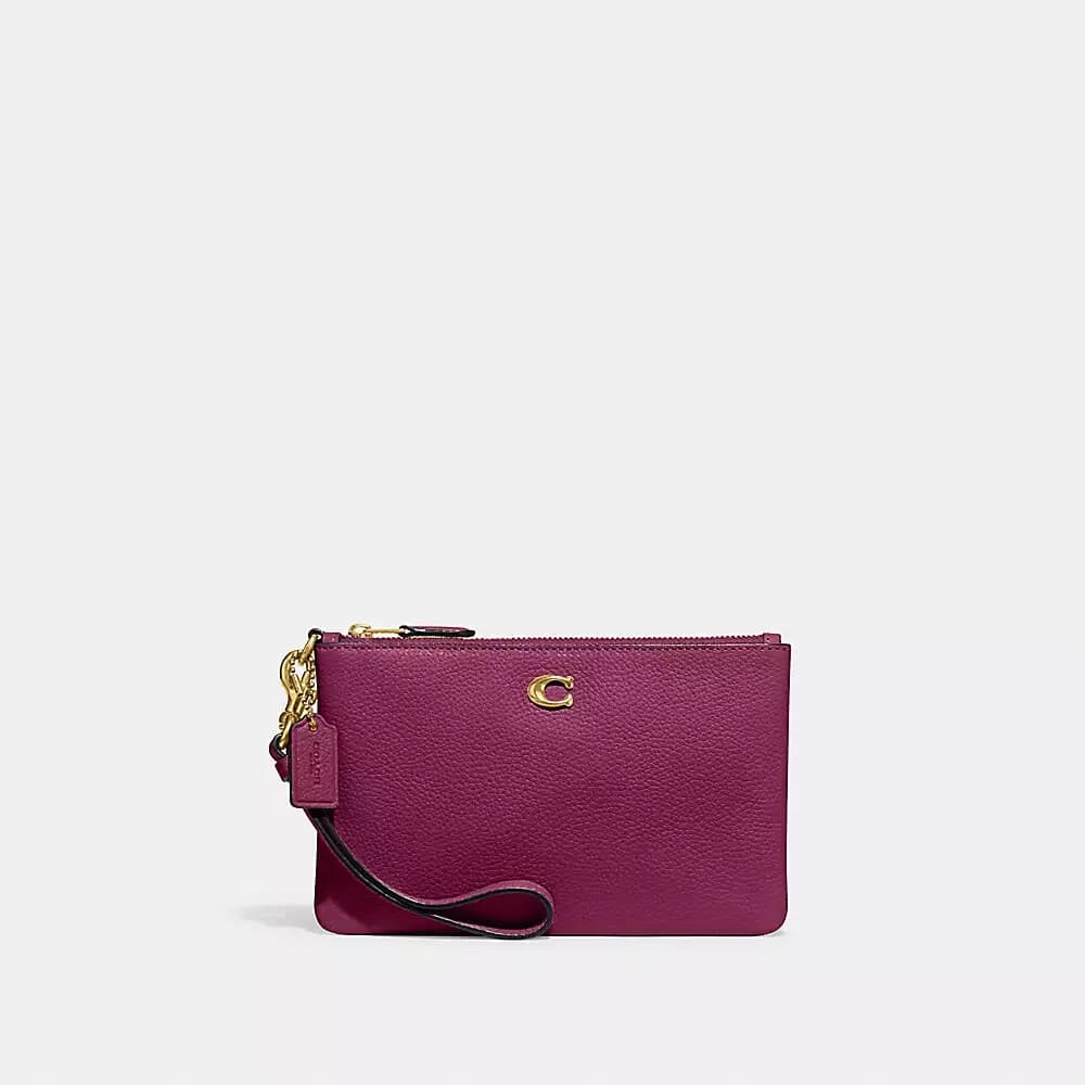 Coach: Small Wristlet, Deep Plum