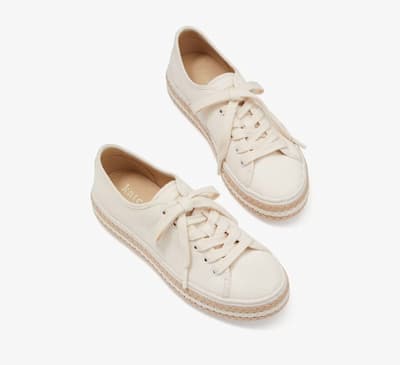 Kate Spade New York Outlet: Taylor Sneakers, Cream | Photo: Kate Spade New York