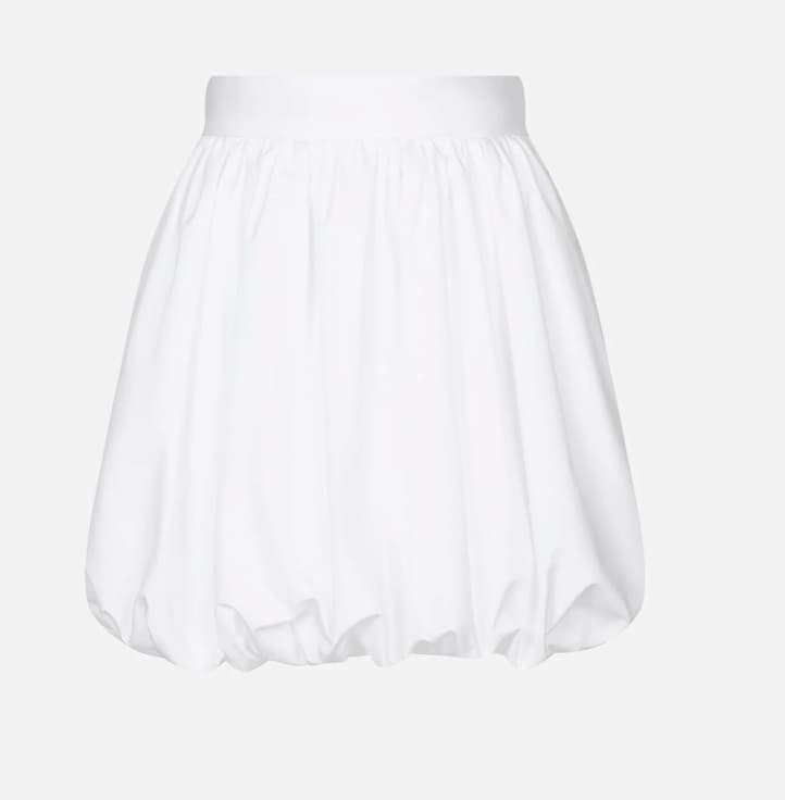 Dolce & Gabbana Short Cotton Balloon Skirt in White