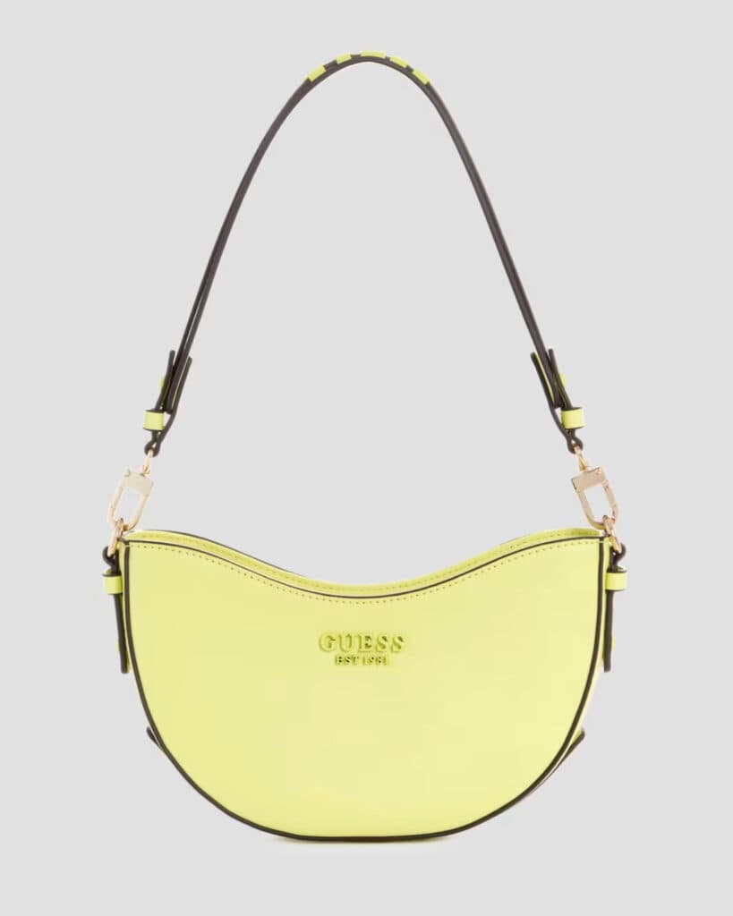 GUESS Factory: Sarita Top Zip Shoulder Bag, Yellow | Photo: GUESS Factory