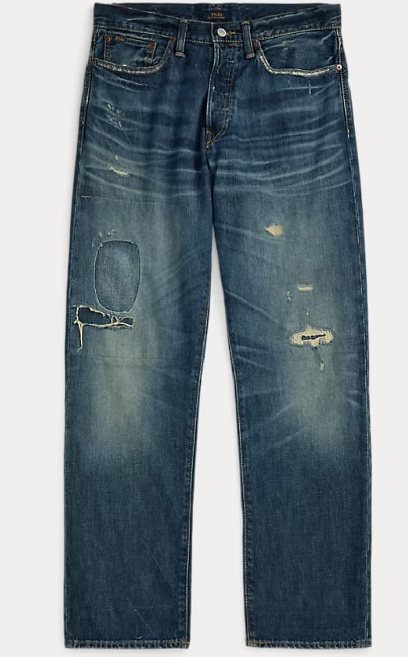 Polo Ralph Lauren Factory Store Men’s Vintage Classic Distressed Jean in Russelwood