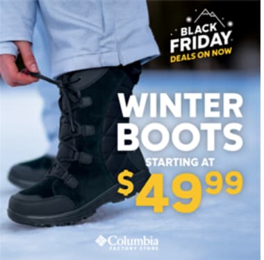 Colombia Factory Store Winter Boots and Black Friday Deals