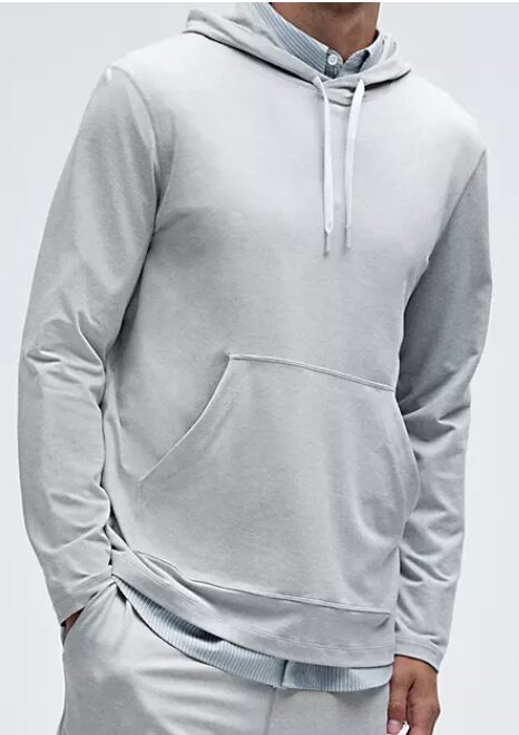 Lululemon Soft Jersey Pullover in Heathered Vapor, Heathered Silver Drop