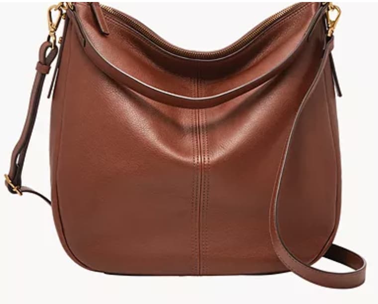 FOSSIL Jolie Leather Hobo Bag in Brown